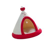 PETSOLA Dog Cat Bed Cave Bed Indoor Self Warming Sleeping Inner Cushion Snooze Cat House for Poodle Cats Dog Puppy Chihuahua, S