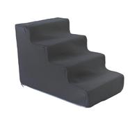 PETSOLA Dog Stairs Ladder Cat Ramp Pet Stairs Steps Multifunctional Scratch Resistant Lightweight Removable Cover for Sofa Bed, 4 Steps Dark Grey