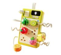 PETSOLA Educational Busy Board Child Plug Interactive Toy Fine Motor Busy Board with for Kids, Fruit Rechargeable