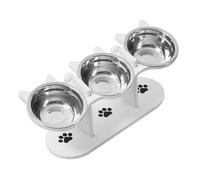 PETSOLA Elevated Cat Bowls Stainless Steel with Detachable Stand Pet Bowls