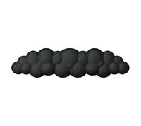 PETSOLA Ergonomic Wrist Support Pad Soft Touch Silicone Cushioned Wrist Pad Wear-Resistant Computer Accessory for Coders, Black, Black
