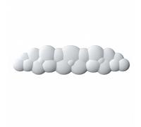 PETSOLA Ergonomic Wrist Support Pad Soft Touch Silicone Cushioned Wrist Pad Wear-Resistant Computer Accessory for Coders, White, White