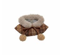 PETSOLA Feline Doll Cape Accessory Cat Cape Soft Material Toy Clothing , Brown
