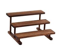 PETSOLA Figure Display Stand Wooden Display Riser Rustic Cupcake Stand Holder Dessert Shelf for Desserts Jewelry Collections Tabletop , 3 Tier