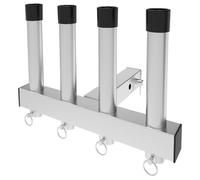 PETSOLA Fishing Rod Holder Car Rod Rack Organizer Upright Stable Storage Stainless Steel Adjustable Hanging Design Holds Up To 4 Rods suitable for trucks travel roadside setup anglers on the move