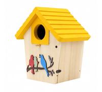 PETSOLA Hanging Birdhouse Compact Birdhouse with Access Panel Country Garn Bird House for Yard, Balcony