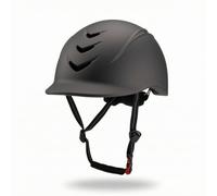 PETSOLA Horse Riding Helmet with Ventilation Slots Helmet with Chin Strap Low-Profile for Equestrians, Riders, Horseback Riding, Titanium, L 58-62CM