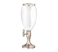 PETSOLA Illuminated Beer Dispenser Column Single Beer Column Clear Reservoir Drinkware, Rose Gold, Rose Gold, 5L