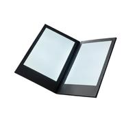 PETSOLA Illuminated Menu Book Glowing LED Menu Cover Easy to Clean for Lounges, White Light, Two Pages, Two Sides Luminous A4 Size