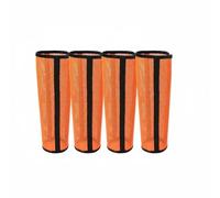 PETSOLA Leg Horse Fly Boots Leg Wraps Guards Sleeves Featuring Ventilated PVC Mesh And Non Slip Ergonomic Shape suitable for grazing trail riding barn routines, Orange