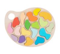 PETSOLA Matching Board with Color Labels Child-Centered Shape Matching Puzzle Early Learning Shape Sorter for Young Children, Playroom