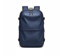 PETSOLA Men Expandable Rucksack Laptop Backpack Travel Bag With Vacuum Compression Structured Body Extra Room For Clothing Electronics Organization suitable, Regular Version, Blue, Blue