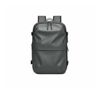 PETSOLA Men Expandable Rucksack Laptop Backpack Travel Bag With Vacuum Compression Structured Body Extra Room For Clothing Electronics Organization suitable, Regular Version, Grey, Dark Grey