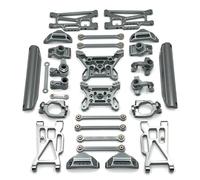 PETSOLA Metal RC Car Upgrade Kit Anodized coating/10 Scale RC Modification Kit Easy Installation Toy Vehicle Components For, Gray