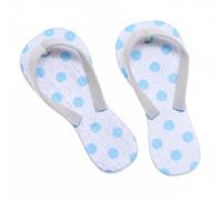 PETSOLA Miniature Sandal Dollhouse Flip Flops Beach Shoes Wood Accessory Decorative Props Tiny Footwear for summer displays coastal themes diorama building hobby crafting, Blue Dot