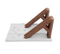 PETSOLA Miniature Vehicle Track RC Obstacle Terrain Module Crawler Ramp Component Trail Accessory PETG Material With Molded Texture And Mount Holes suitable, Wooden Ramp