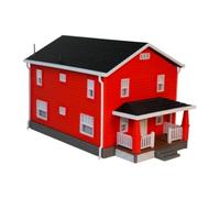 PETSOLA Miniature Villa with Porch Molded Residential Model House Architectural Scale Model House for Dioramas, Tabletop Display