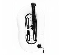 PETSOLA Nylon Diving Wing Scuba Buoyancy Compensator Donut Wing Backmount Air 1050D With TPU Bladder 25lbs or 30lbs Lift suitable for wreck cave exploration , White