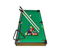 PETSOLA Pool Game Portable Mini Tabletop Billiard Set Game Balls Cues Triangle Rack Wood Material Suitable for Adults Friends Indoor Desk Bar Home, 81cmx40cmx15.5cm
