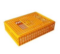 PETSOLA Poultry Carrier Crate Chicken Transport Cage, Habitat, Heavy Duty Chicken Transport Crate Carrier Cage for Bunny Sleeping, Yellow Height 19cm
