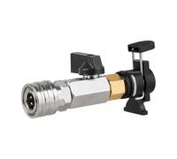 PETSOLA Pressure Washer Valve Switch Metal Connector with 1/4in Push to Connect Fitting and Ergonomic Shutoff Handle for Outdoor Cleaning Tasks