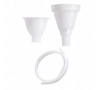 PETSOLA Rainwater Collection Funnel with Drainage Hose Easy to Install Awning Rainwater Runoff Collector with Hose Tilted Design for Home Gardeners, Patios, 1m Hose