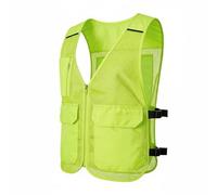 PETSOLA Reflective Cooling Vest Featuring Ventilated Mesh Non-Woven Ice-Cooling Pockets Lightweight Comfort Suitable for Workers and Outdoor Activities, Green, Fluorescent Green