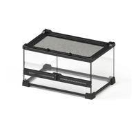 PETSOLA Reptile Terrarium Front-Opening Terrarium with Screen Top with Clear Visibility Visibility Habitat for Display, Home, 30 20 20cm