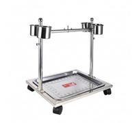 PETSOLA Rolling Bird Stand with Tray Mobile Stainless Stainless Avian Playstand Playstand Utility Pet Supply for Parrots, Medium