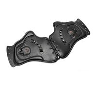 PETSOLA Saddle Embellishment with Cranium PU Leather-Style Edgyinfluenced Motorcycle Accessory for Bikers, Motorcyclists, Street Riding, Punk Retro Motorcycle Side Saddle Heat Shield FBG512BK