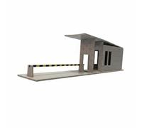 PETSOLA Security Booth Model Glue Gatehouse Scale Model Paintable Background Building for Diorama Builders, Gray White, 1/87