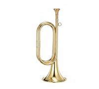 PETSOLA Small Brass Cavalry Trumpet Bright Sound Brass Bugle Portable Set Cavalry Trumpet, Bugle Without Red Cloth