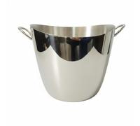 PETSOLA Stainless Steel Ice Bucket Polished Double Handle Ice Bucket Entertainment Ready Tableware, Stainless Steel Natural Color 1.6 Liter