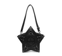 PETSOLA Star Shoulder Shaped Bag Pu Leather Backpack for Goths