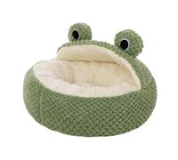 PETSOLA Warm Dog Bed Semi Enclosed Pet Cat Nest Sleeping Self Warming Indoor Frog Shape Cat Tent Dog Cat Bed for Puppy Chihuahua Cats, S Style A