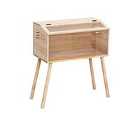 PETSOLA Wooden Chick Breeding Coop Small Animal Cage Acrylic Panel Quail Box with Suitable for Pet Raising Indoor Use, 40 cmx30 cmx30 cm