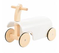 PETSOLA Wooden Four-Wheel Balance Riding Toy Child Developmental Riding Toy Ergonomic for, White