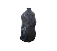 PETSOLA Wooden Vase Rustic Bottle Vase Handcrafted Flower Holder for Decorators, Entryway, Height 25cm, Diameter Approx. 10cm, Carbonized C-style