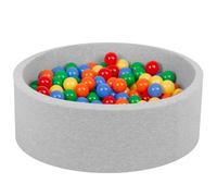 Petsona Foam Dogs Pool With Balls, Pets Soft Ball Pit, Dry Paddling Pool, Removable And Washable Cover, Lightgrey:Yellow/Green/Blue/Red/Orange