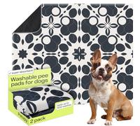 PetSpy Washable Pee Pads for Dogs 2-pack (18x41) - Waterproof Reusable Puppy Pads No-slip Surface - Stylish Dog Potty Training Pads Protect Against Leakage Small Medium Large Dogs, Oriental
