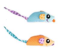 Petstages Catnip Chew Mice Dental Health Cat Toy - 2 Pack