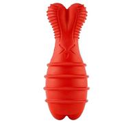 Petstages Grunt Fetch Stick Red Bunny Dog Toy - Fun Sound and Shape for Fun Fetch Play