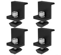 PETSTIBLE 10Pcs Solar Panel End Clamp 30Mm/35mm, Aluminum Bracket, For Solar Panel Photovoltaic Installation System Installation Accessories (black)(4Pcs 35mm End clamp)