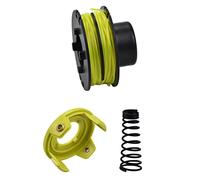 PETSTIBLE 1Set Trimmer Spool Line And Cover Spring Set For Ryobi RAC118 1.2 Mm Spool RLT3525S(1 Complete Spool+1 Cover+1 Spring replacement)