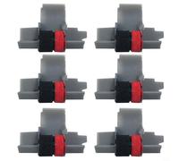 PETSTIBLE 6-Pack Ribbon Ink Roller For IR-40T Cashier Calculator Printer - Black/Red