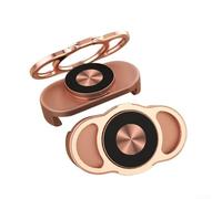 PETSTIBLE Car Phone Holder Magnetic Vent Mount 360 Degree Rotating Mobile Stand Strong Grip Metal Clip for Van Office Desktop GPS Navigation Black 8x4x3cm(Rose Gold)
