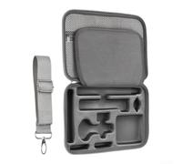PETSTIBLE Compact Sports Cam Bag 31cm with Padded Strap | Fits for insta360 X5/ for x4, 31x22x8cm size, water resistant PU, padded shoulder strap, grey stylish look