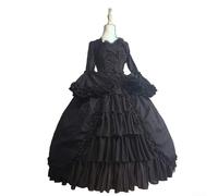 PETSTIBLE Lolita Styled Women's Medieval Costume featuring Details like a Unique Bowtie Design (M Black)