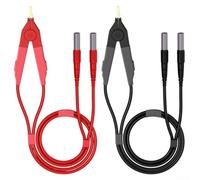 PETSTIBLE P70075A Precision Testing Leads With Flexible Design, Equipped With Kelvin Terminal Clip To Standard Banana Jacks Length 1 2m
