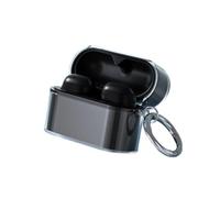 PETSTIBLE Protective Jacket for WF-1000XM6 Earbuds: Soft Silicone Skin Case with Drop Protection for Daily Use(Transparent Black)